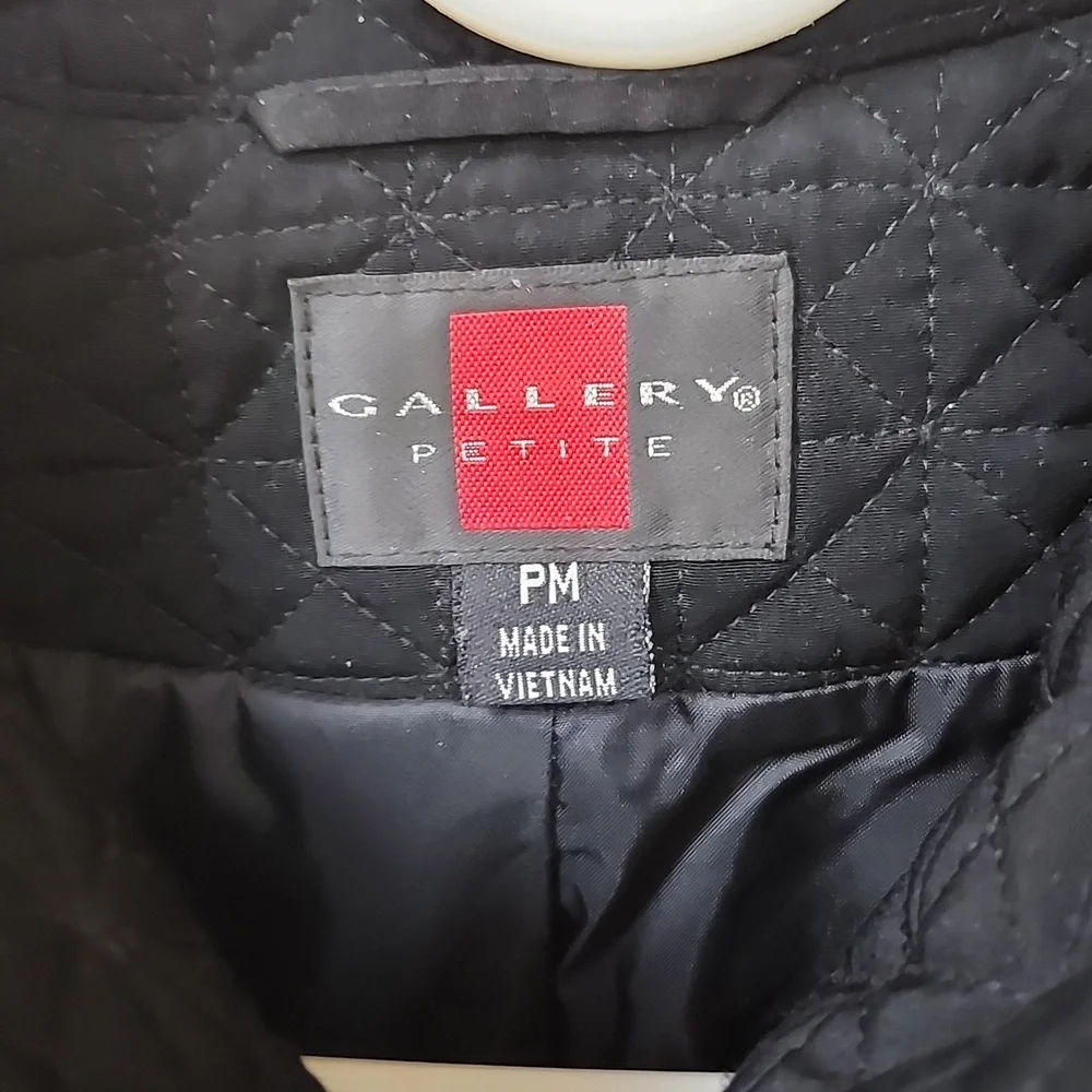 GALLERY QUILTED STAND COLLAR BLACK QUILTED JACKET - Picture 2 of 4